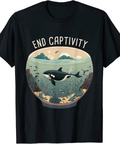 Orca End Captivity Free The Orcas Marine Protection Activist T-Shirt